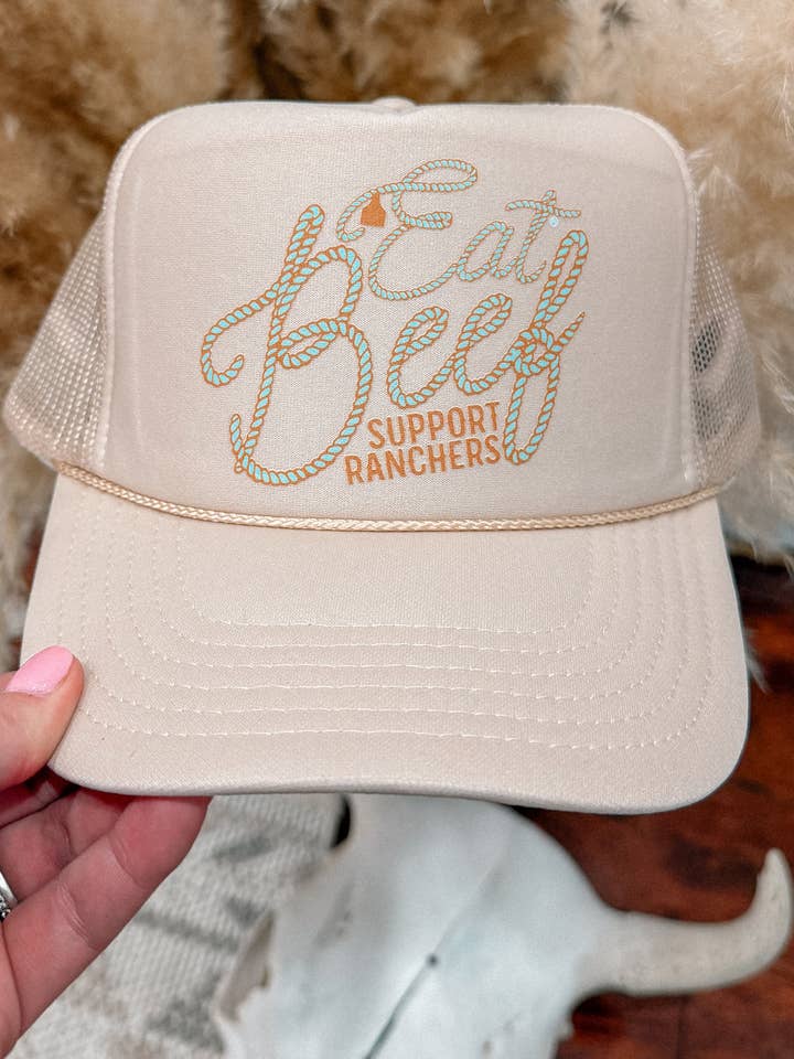 EAT BEEF, SUPPORT RANCHERS CAP for wholesale by The Walking A