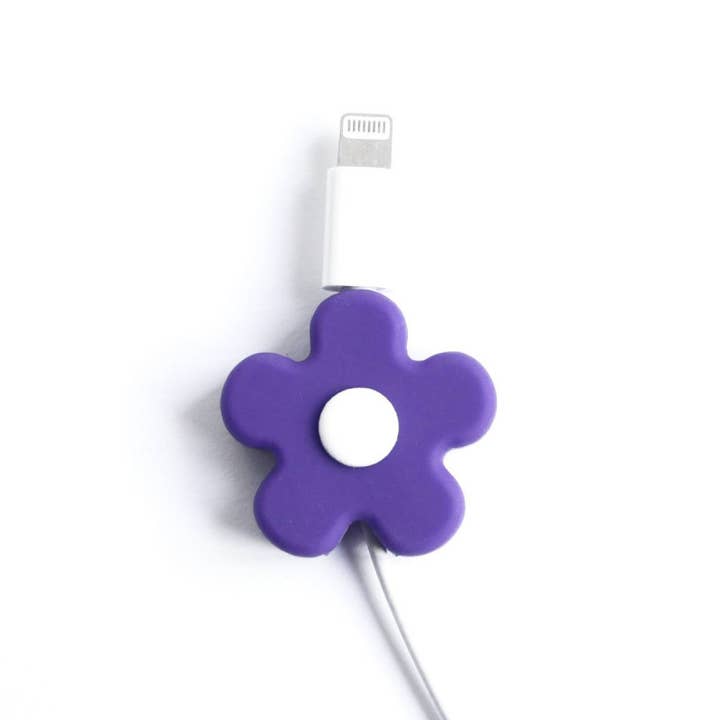 La Petite Épicerie - Wholesale Cord holder - Cable protector - purple and white flower4