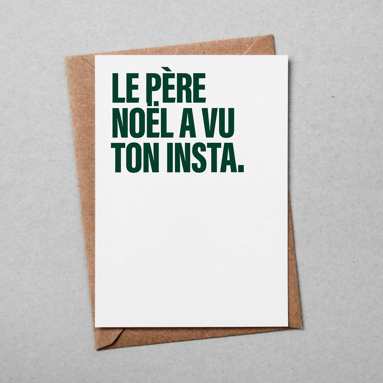Le shop de Bulma - Vente Cartes de Noël - Carte "Vœux " :  Le père Noël sur insta (+enveloppe)0