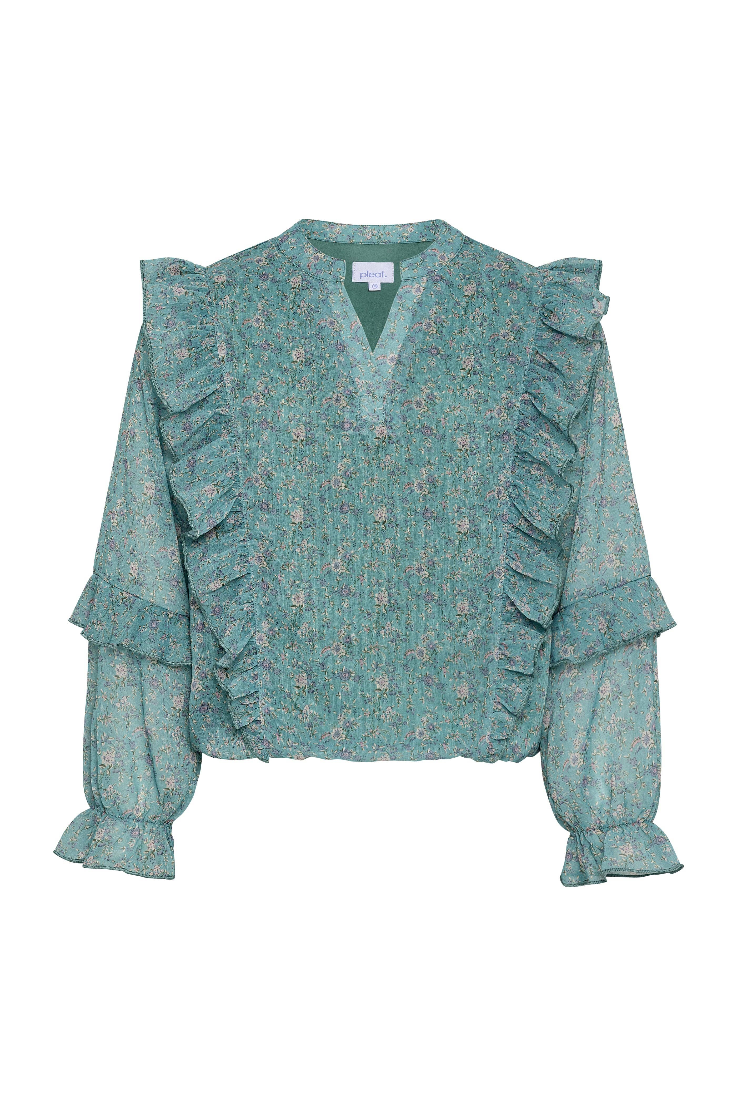 Whimsy Teal Katie Top for wholesale on Faire