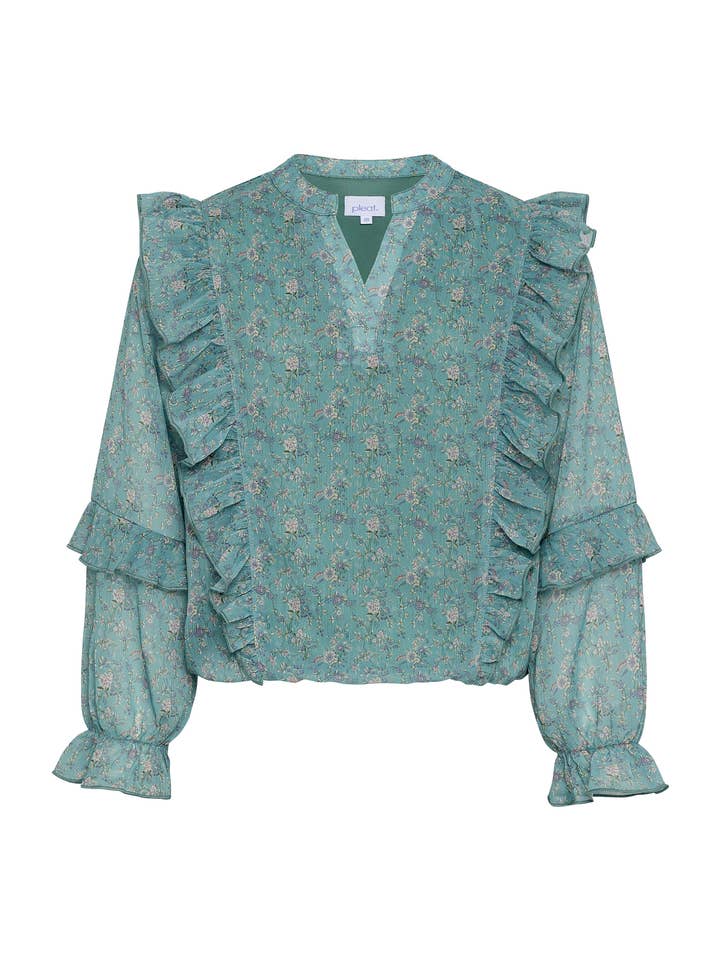 Whimsy Teal Katie Top for wholesale on Faire0