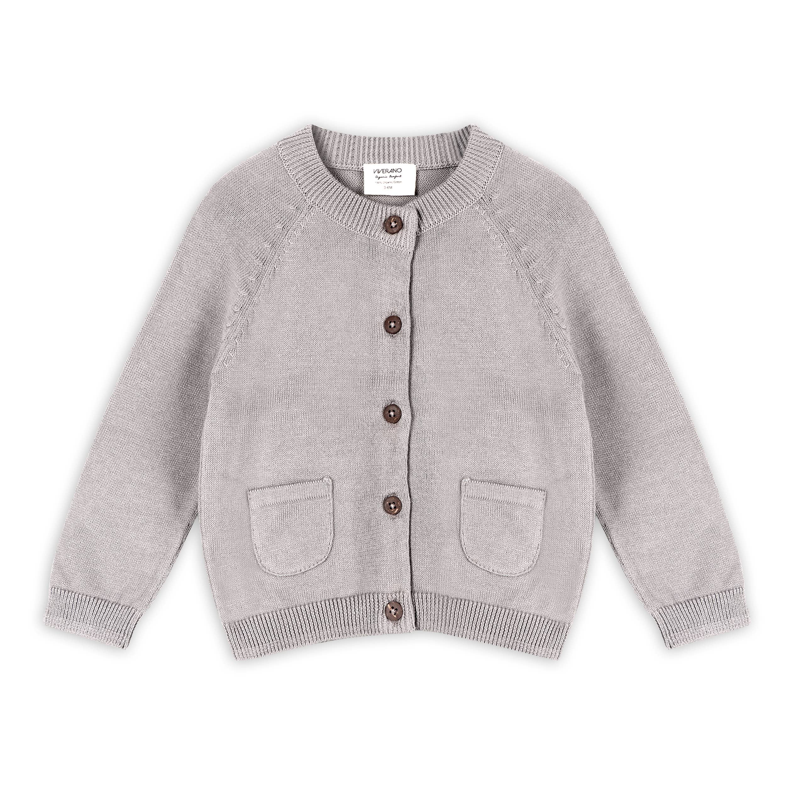 Viverano Organics - Wholesale Cardigan - Baby - Milan Pastel Baby Button Cardigan Sweater (Organic Cotton)18