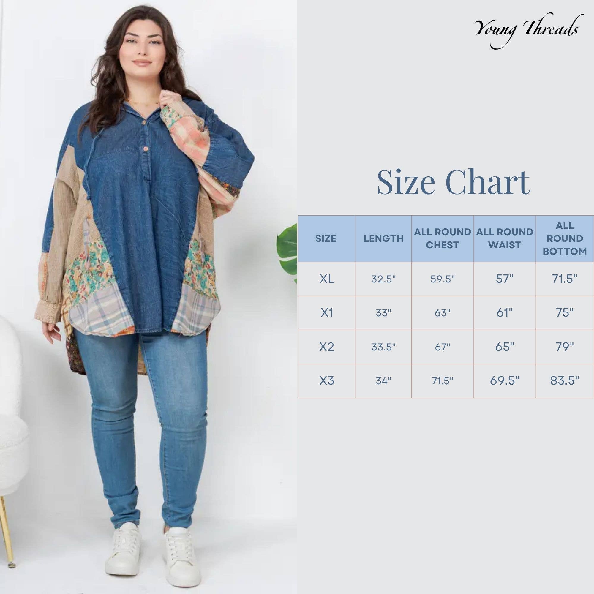 Young Threads - Wholesale Tunic - Women's - Western Boho Chic: Hooded High Low Patchwork Top15