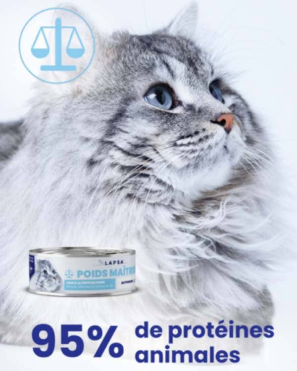 LAPSA - Vendita all&#x27;ingrosso Cibo - Gatti - Lapsa - Mousse Gatto Peso Controllato (ONP) - Pesce Bianco - 24x85g3