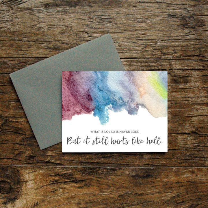 What is Loved is Never Lost Card for wholesale by Print Therapy