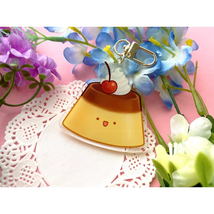 Lilimoon - Venta al por mayor Llavero - Mujer - Llavero con forma de pudín, colgante kawaii para bebidas, aperitivos y postres