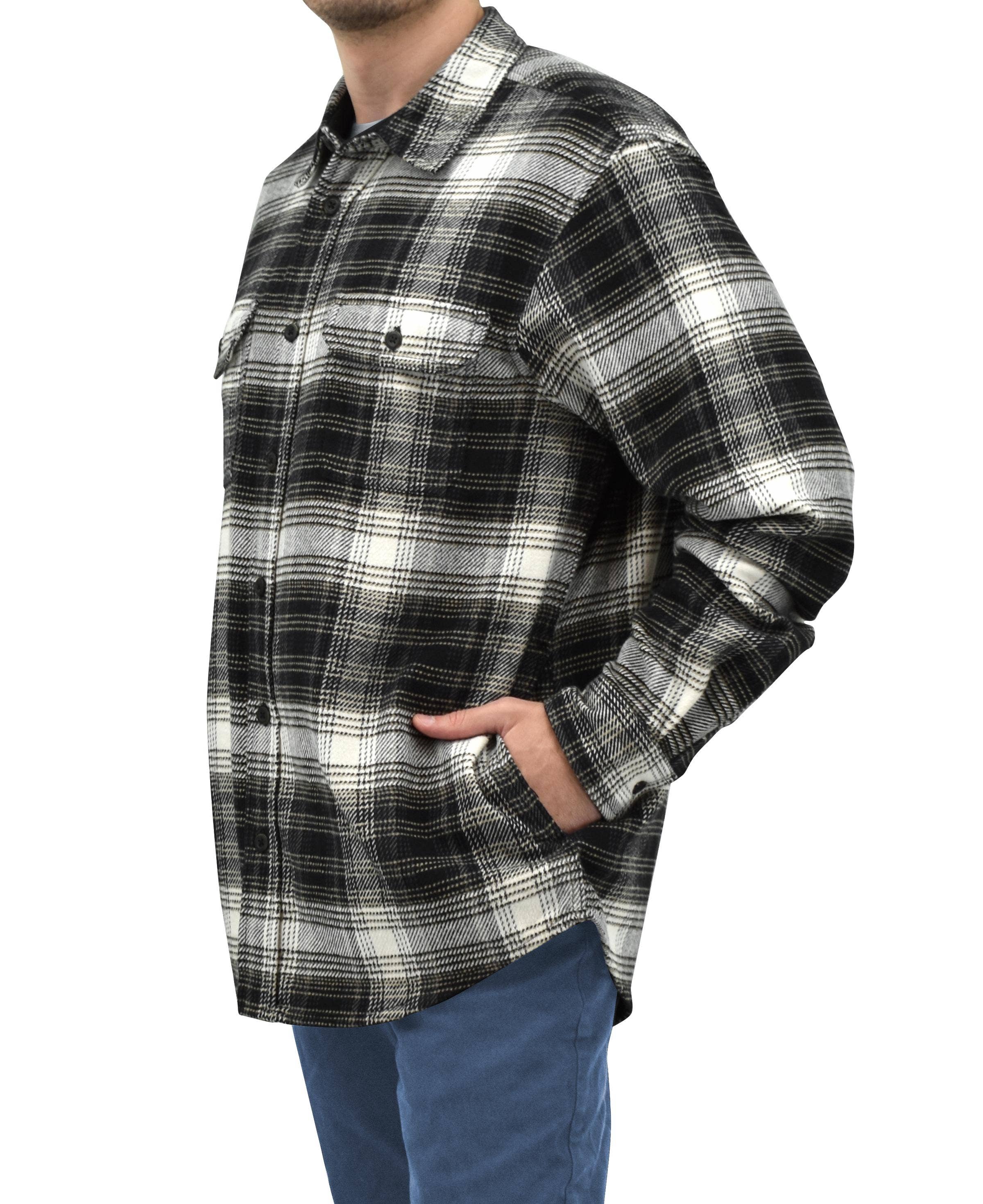 I-Wear Brands - Vente Chemise à col boutonné – homme - Veste-chemise en flanelle pour homme 100 % coton2