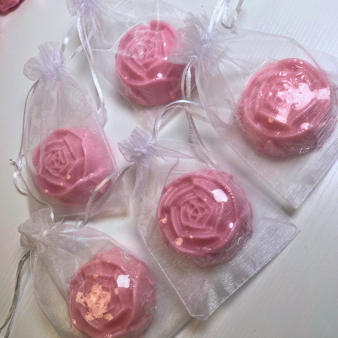 Mystic Showers - Wholesale Bar Soap - Handmade Rose Soaps with Rose Quartz Crystal Inside9