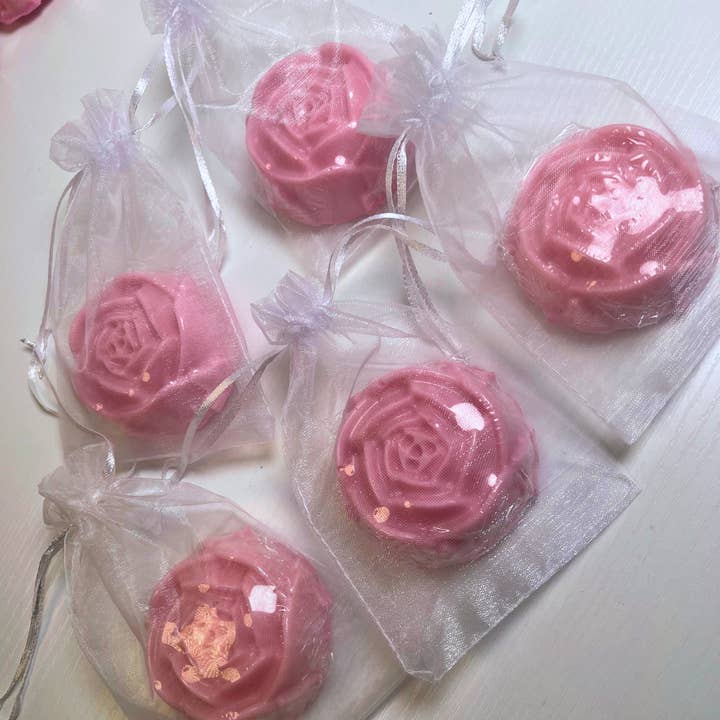 Mystic Showers - Wholesale Bar Soap - Handmade Rose Soaps with Rose Quartz Crystal Inside9