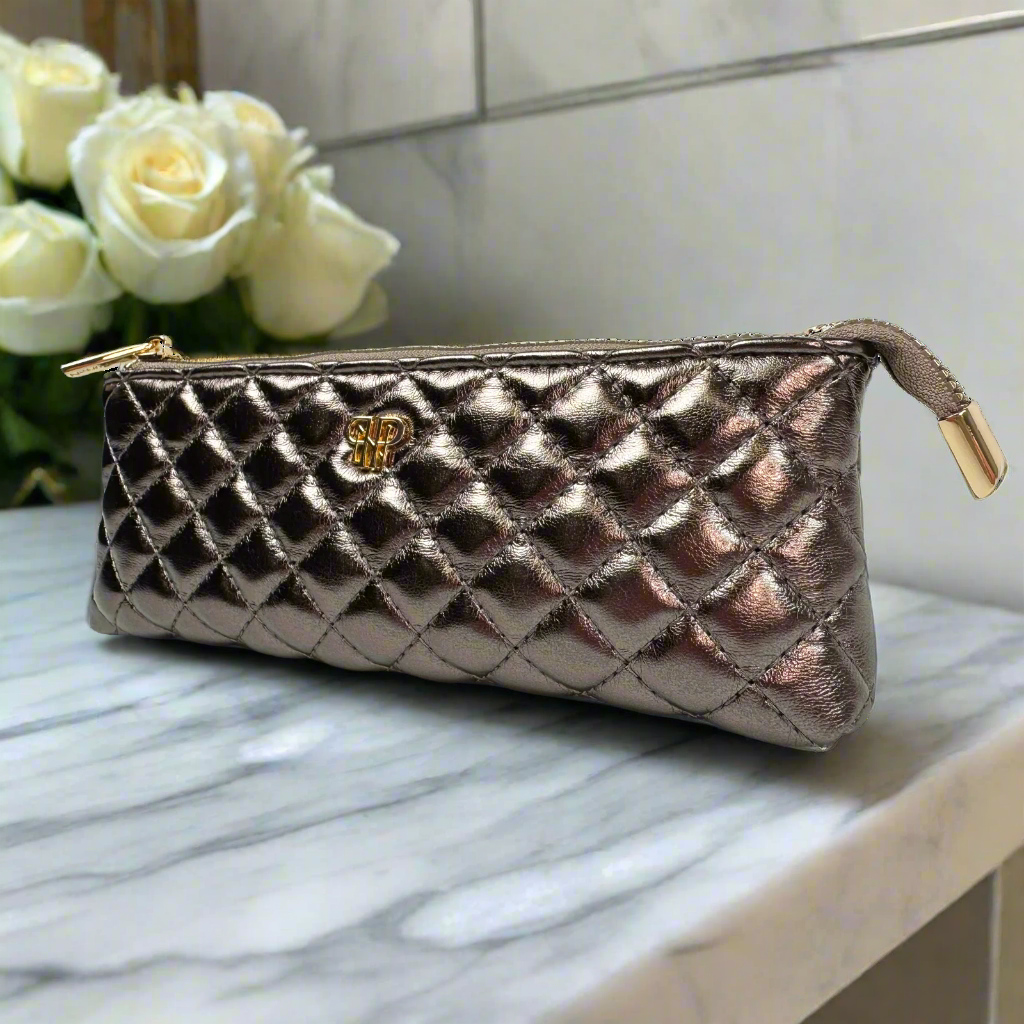 PurseN (new) – bolsa de maquilhagem e cosméticos por atacado – Estojo Go-To Sleek Stash - Bronze3