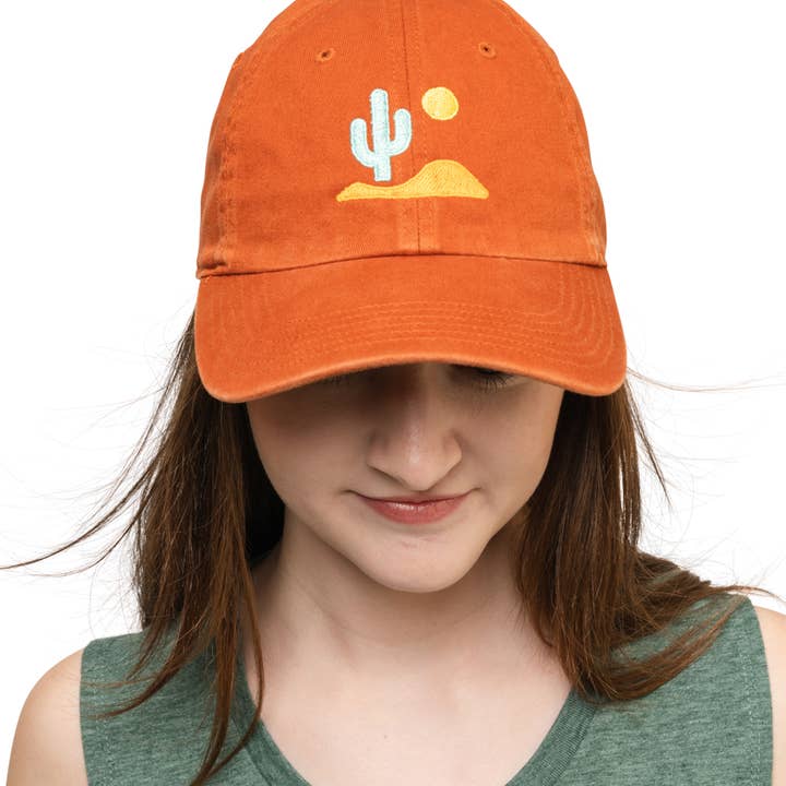 Keep Nature Wild - Wholesale Baseball Cap - Unisex - Lone Cactus Dad Hat | Burnt Orange4