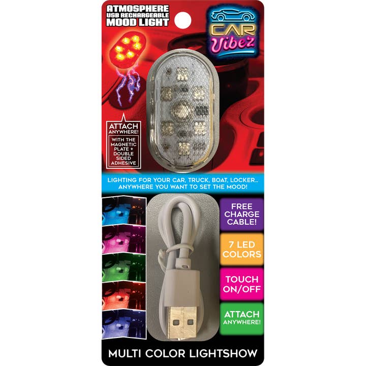 Car Vibez Rechargeable USB Atmosphere Mood Light - 12/Pack for wholesale by Novelty Closeout
