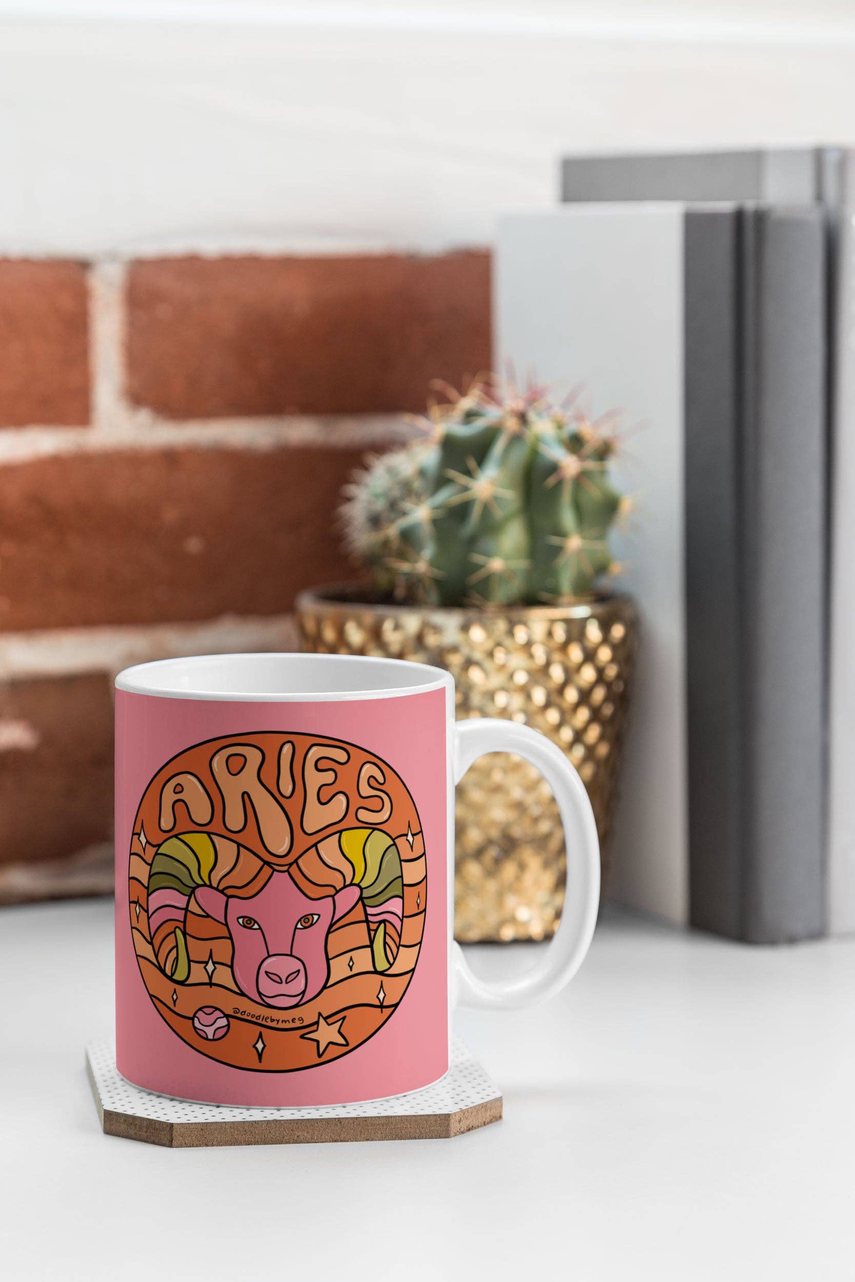 Deny Designs - Wholesale Coffee Mug - Doodle By Meg 2020 Aries Coffee Mug2