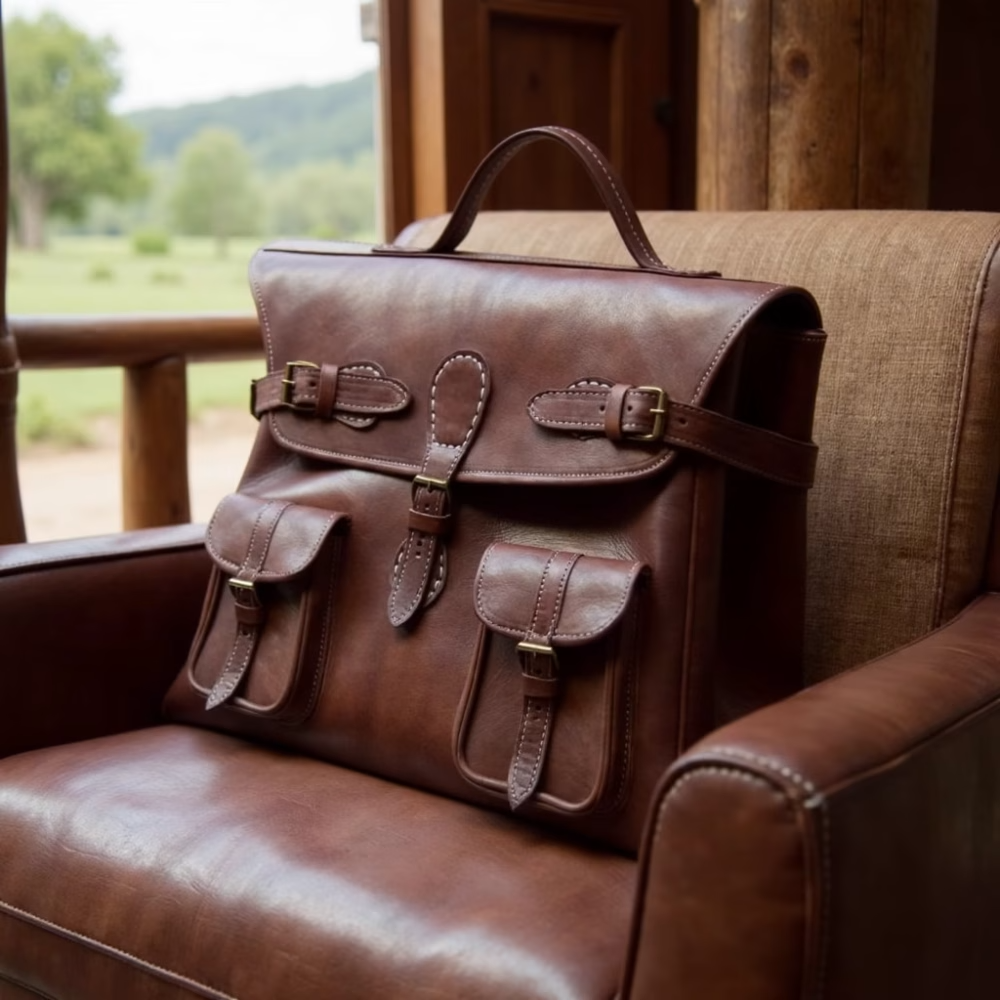 High crafty - Wholesale Messengertas - Uniseks - Atlas Leren Messenger Tas – Ambachtelijke Marokkaanse Akteta6