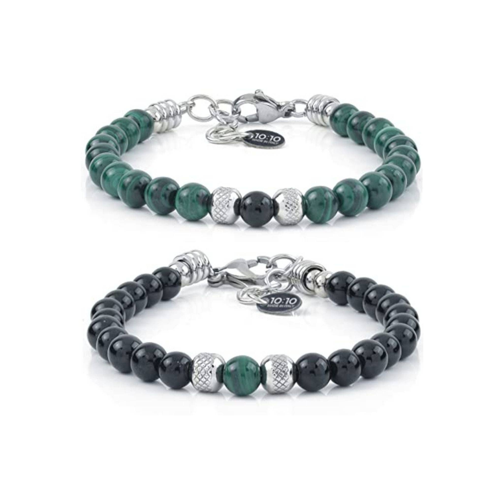 10:10 Gioielli - Omnicut srl – wholesale Smycken – 10:10 armband Him&Her med turmalin och malakit0
