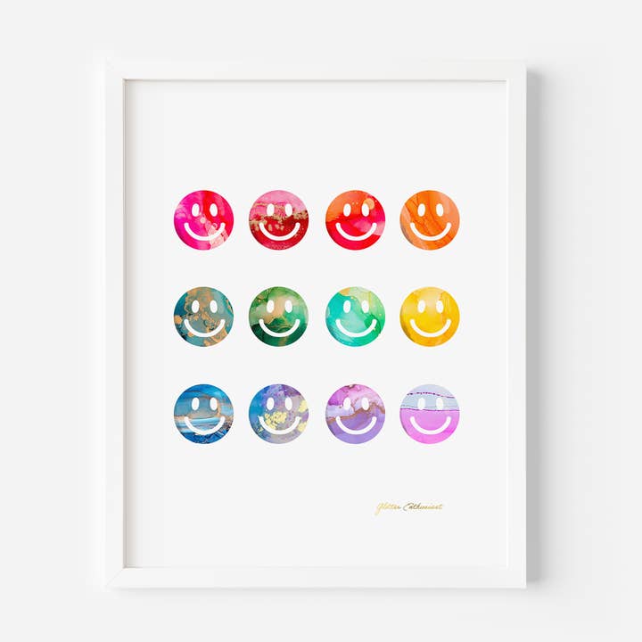 Happy Happies Print for wholesale by Glitter Enthusiast
