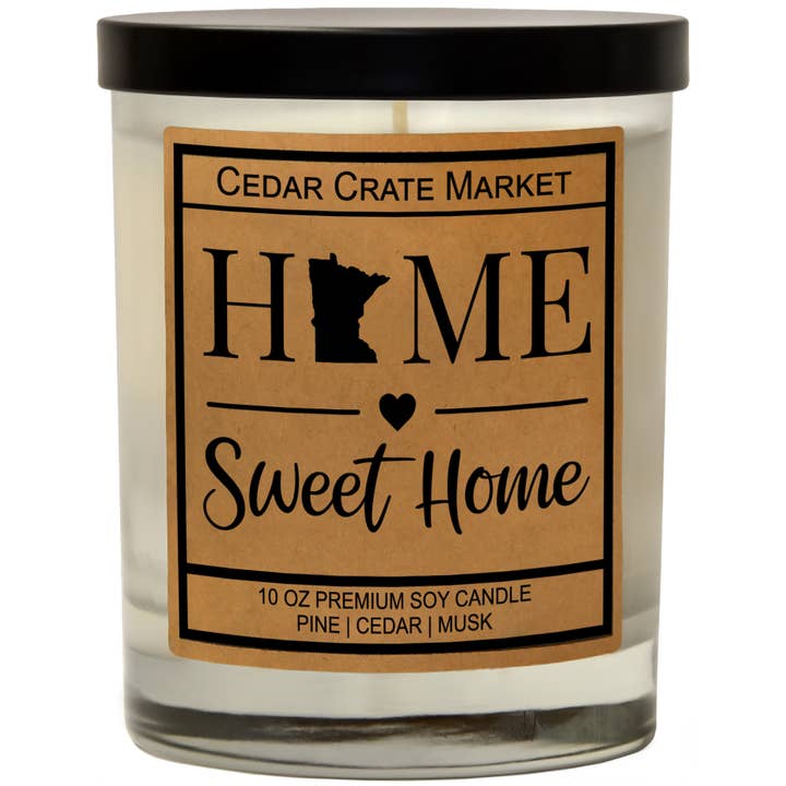 Home Sweet Home State Pride Candles for wholesale by Cedar Crate Market