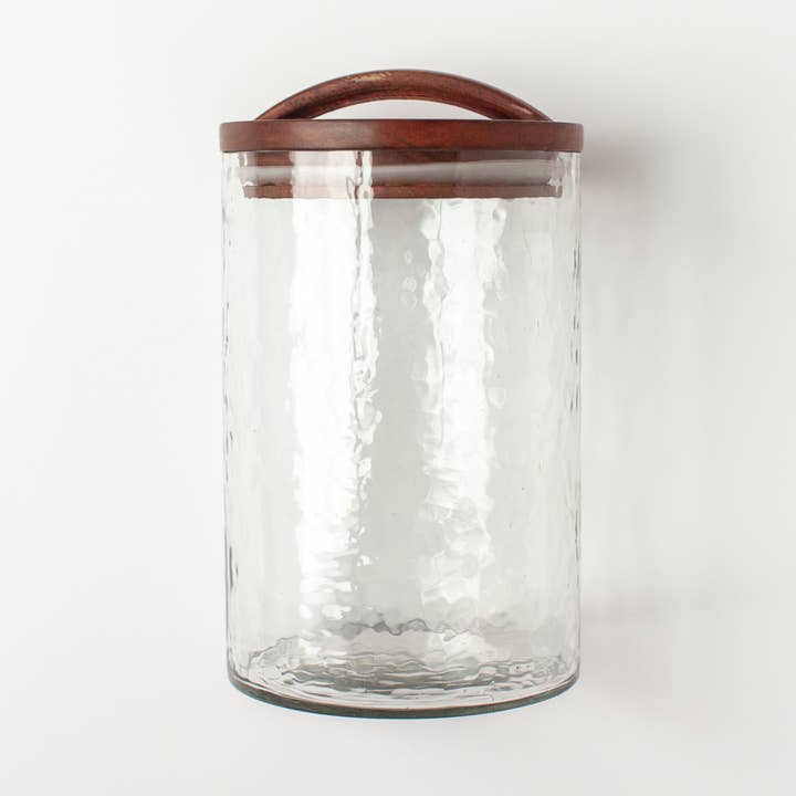 Handblown Hammered Glass Canisters (medium) and other Purchase Wholesale glass apothecary jars. Free Returns & Net 60 Terms on Faire trending on Faire.
