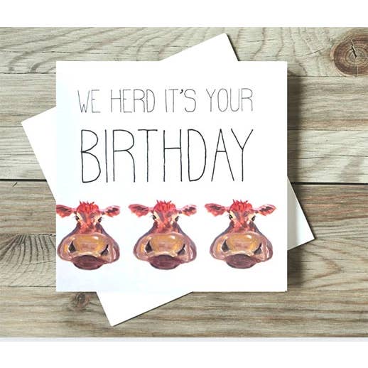 We Herd It's Your Birthday (lincoln Reds) (handel) voor wholesale door Jane Haigh Country Art