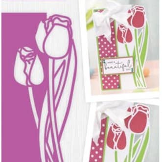 Boujie Bargains - Wholesale Scrapbook - Spring Tulips Papercraft Cuttlebug Gemini Die Edge'ables