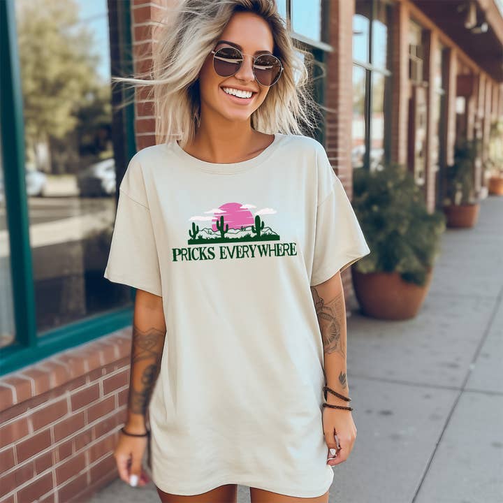 Pricks Everywhere - Unisex T-Shirt for wholesale by Hadleigh Bean Designs