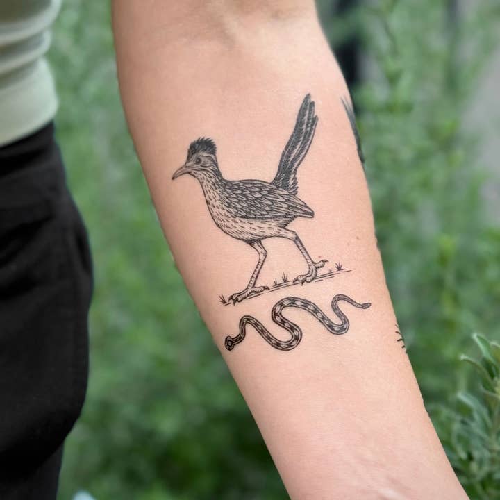 NatureTats - Wholesale Temporary Tattoo - Roadrunner Temporary Tattoo2