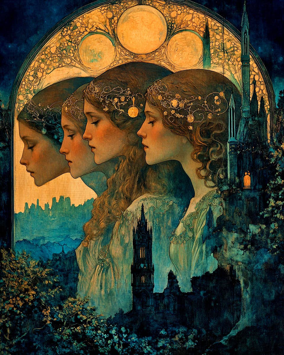 Mowbi - Wholesale Art Print - Four Oracles - Witches and Witchcraft Wall Art Prints – 8″x10″ Artwork for 11″x14″ Frame0