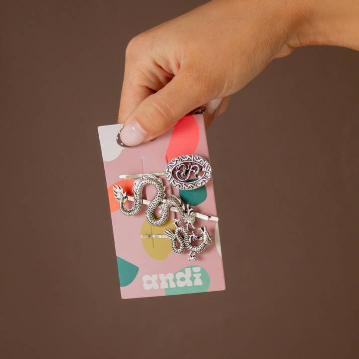 Shop Andi - Wholesale Bobby Pin - Women's - 3-pack Dragon Bobby Pins1