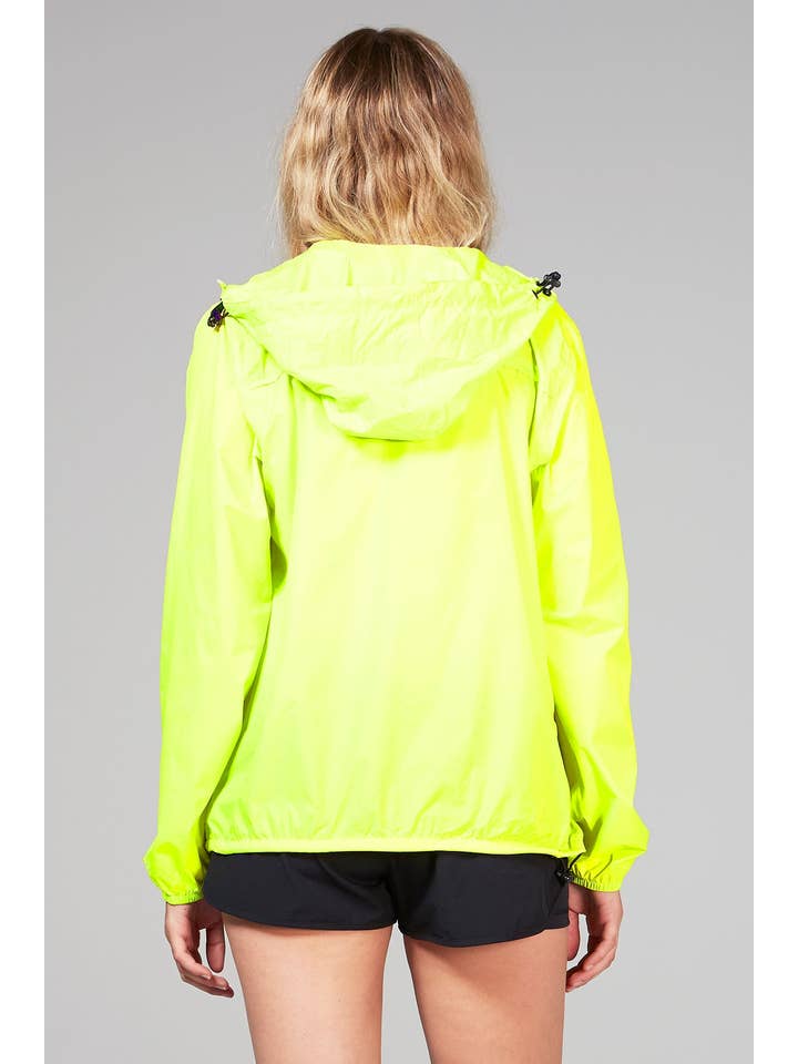 gul Gul fluo full zip packbar regnjacka och vindjacka för wholesale på Faire