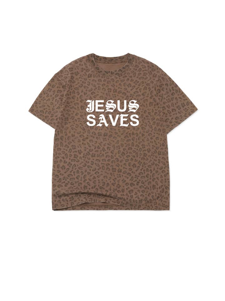 Sage Jesus Saves Leopard Unisex for wholesale on Faire3