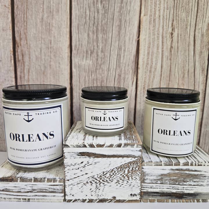 Outer Cape Trading Company - Wholesale Jar/Filled Candle - Orleans Cape Cod Soy Wax Crackling Wooden Wick Candle bulk wholesale 6
