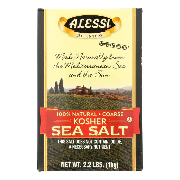 Everyday Supply Co - Wholesale Salt - Alessi Kosher Sea Salt - Case Of 6 - 35.3 Oz
