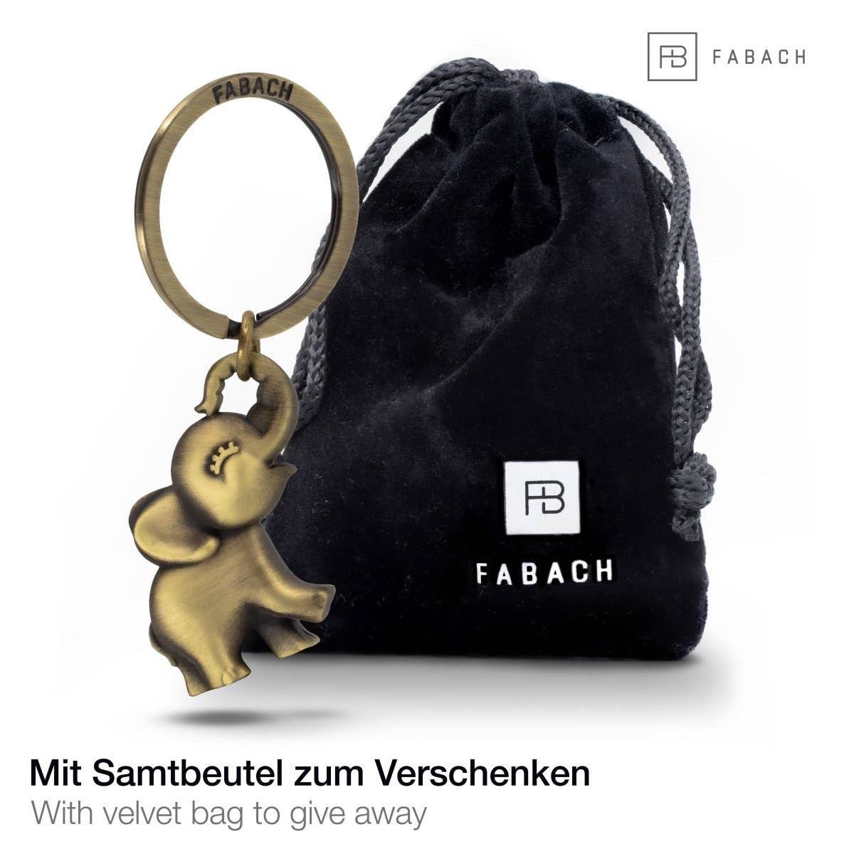 FABACH – Die Schlüsselanhänger-Schmiede - Wholesale Keychain - Unisex - “Jumbo” elephant keychain - cute baby elephant pendant - lucky charm and gift for elephant lovers3