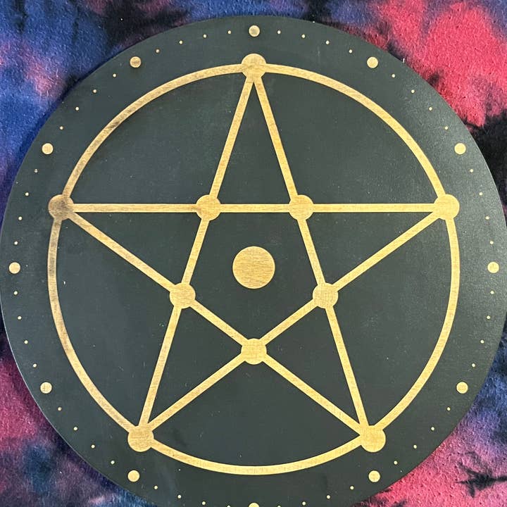 Kraftmir - Wholesale Spiritual Stone/Crystal - Pentacle Crystal Grid (Black)