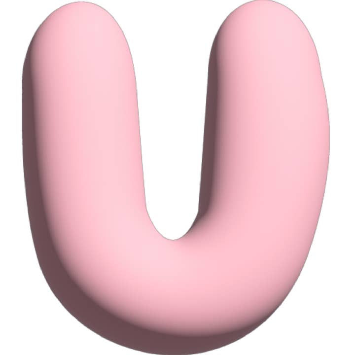 Wandbuchstabe - U - Rosa für den Großhandel von The Gift Label