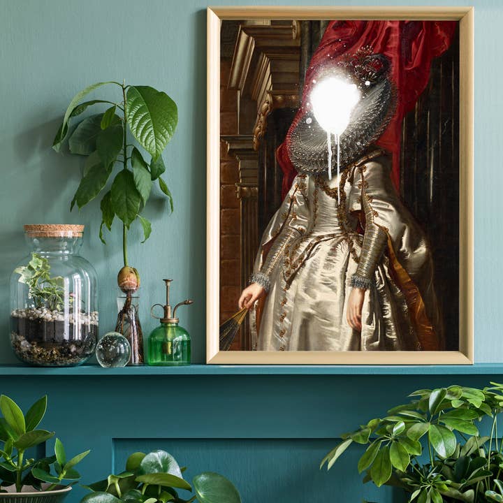 Ink & Drop - Wholesale Art Print - Spray Paint Face Altered Art Portrait Print 21