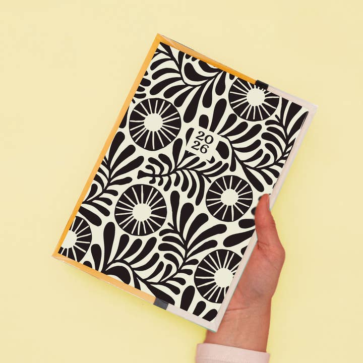 Diario A5 2026 + Carpeta - Vid (Negro) para venta al por mayor de Studio Wald - UK Made