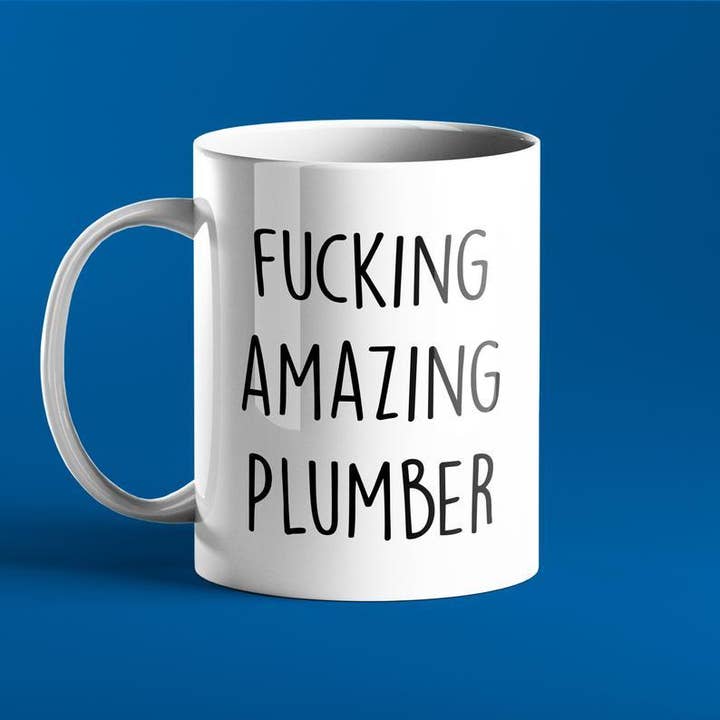 Fucking Amazing Plumber Mug for wholesale by Prickly Cards