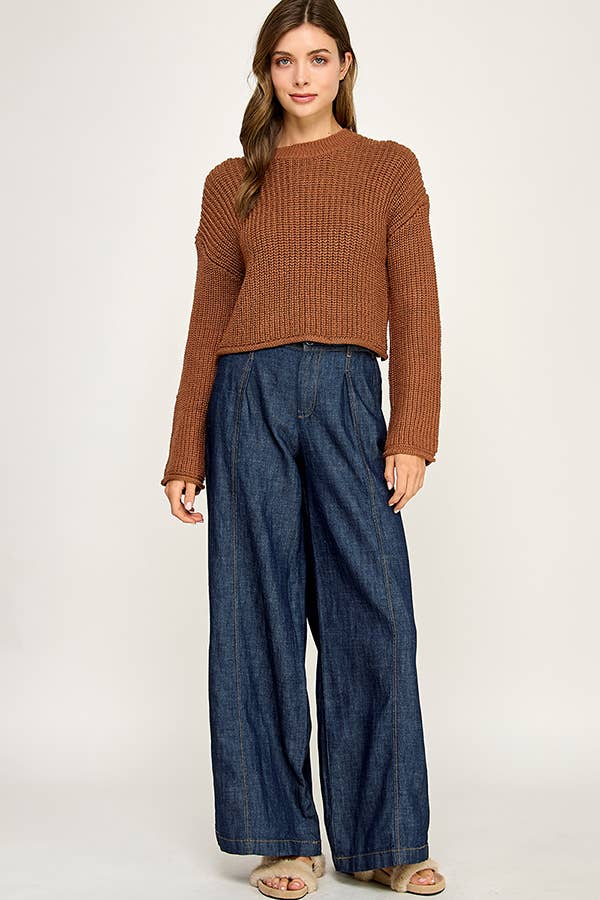 Miss Love - Wholesale Knit Sweater - Women's - WAFFLE KNIT SWEATER29