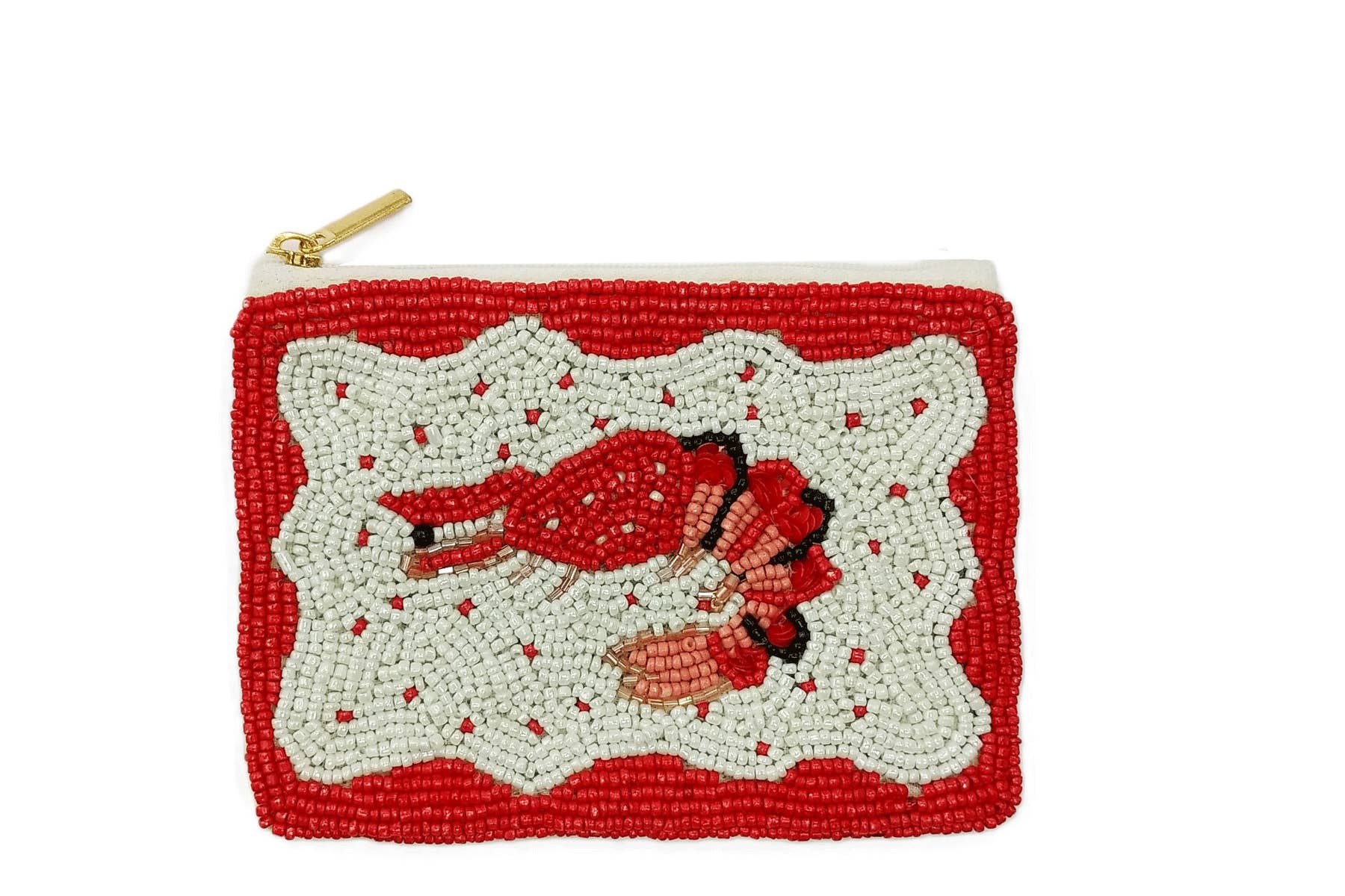 Nima Accessories Inc - Wholesale Coin Purse - Women's - Shrimp Themed Fully Beaded Coin Purse
