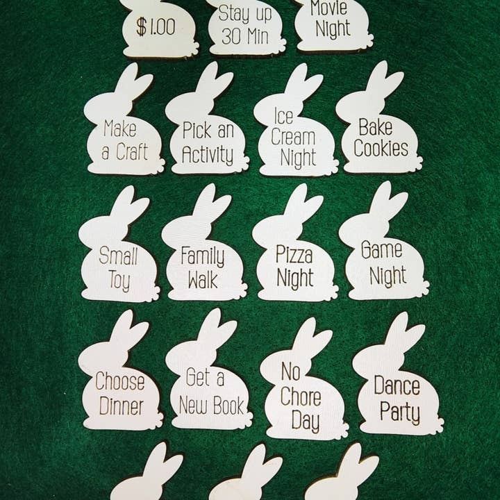 Heartland Decor – Engroshandel Mønter samlerobjekter – 18 Påskehare-jetoner - Æggefyld eller påskekurvsfyld