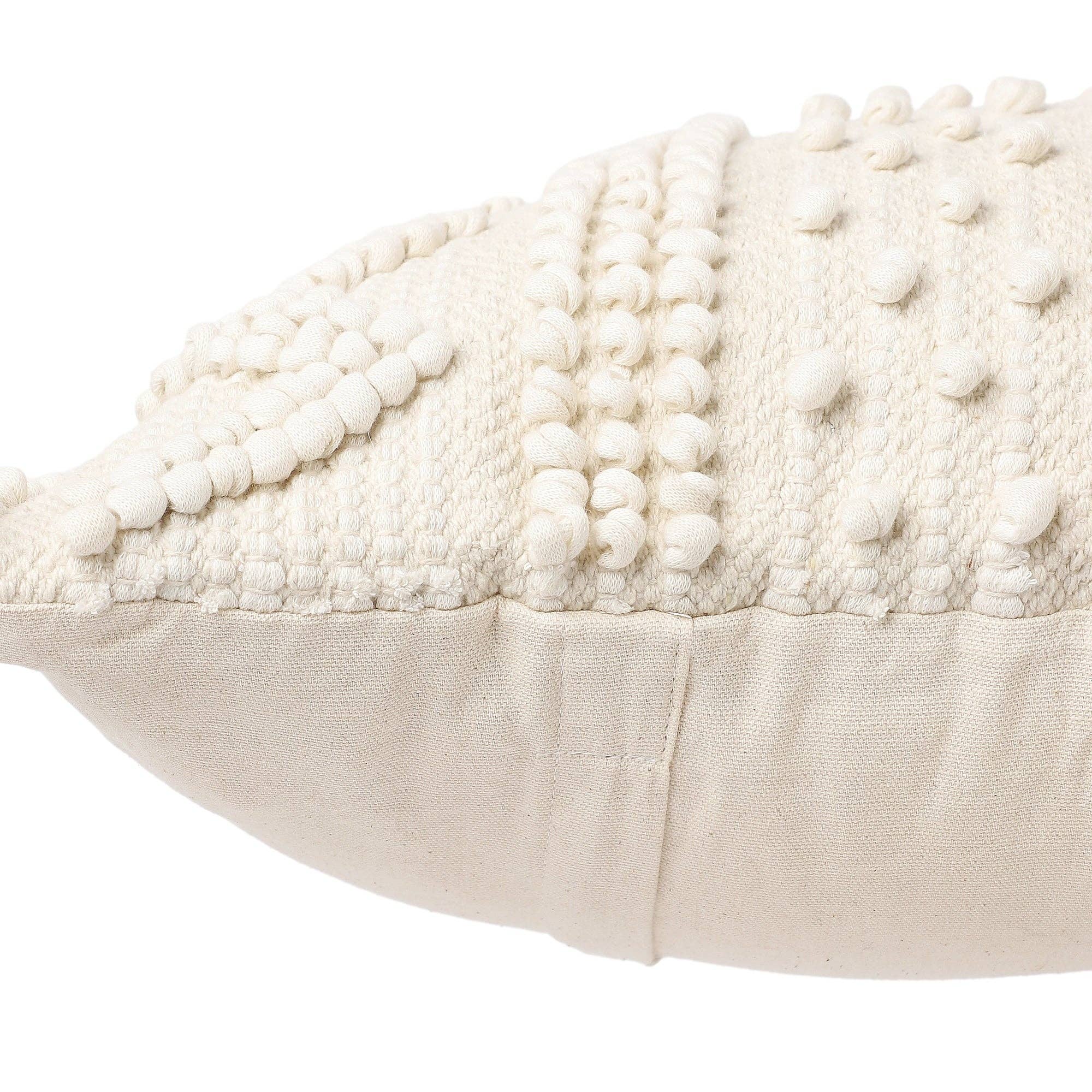 REDEARTH - Wholesale Throw Pillow Cover - · REDEARTH · Boho Textured Throw Pillow Cushion Covers - Woven Tufted Decorative Farmhouse Cases Set for Couch - Bed - Chair - Dining - Patio - Outdoor - 100% Cotton (18"x18" - Natural) Pack of 25