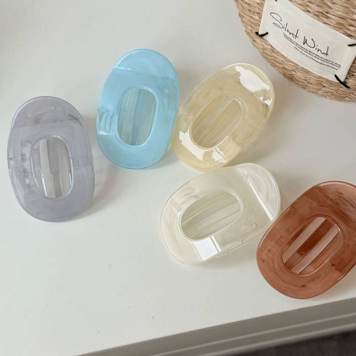 ACCITY - Wholesale Hair Clip - Women's - Abalone Flat Hair Claw Ponytail Clip Chic Style_CWAHA080526