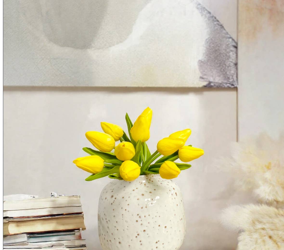 Angel Isabella - Wholesale Artificial Flowers - 1 Dozen Real Touch Tulip Bud bouquet-10.5"3