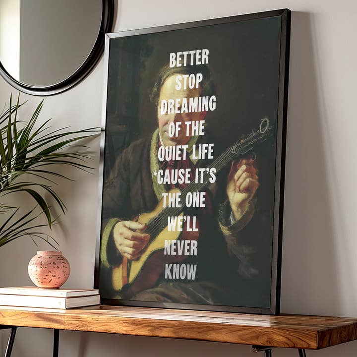 Ink & Drop – wholesale Art print – Town called Malice lyrics altered art quote print