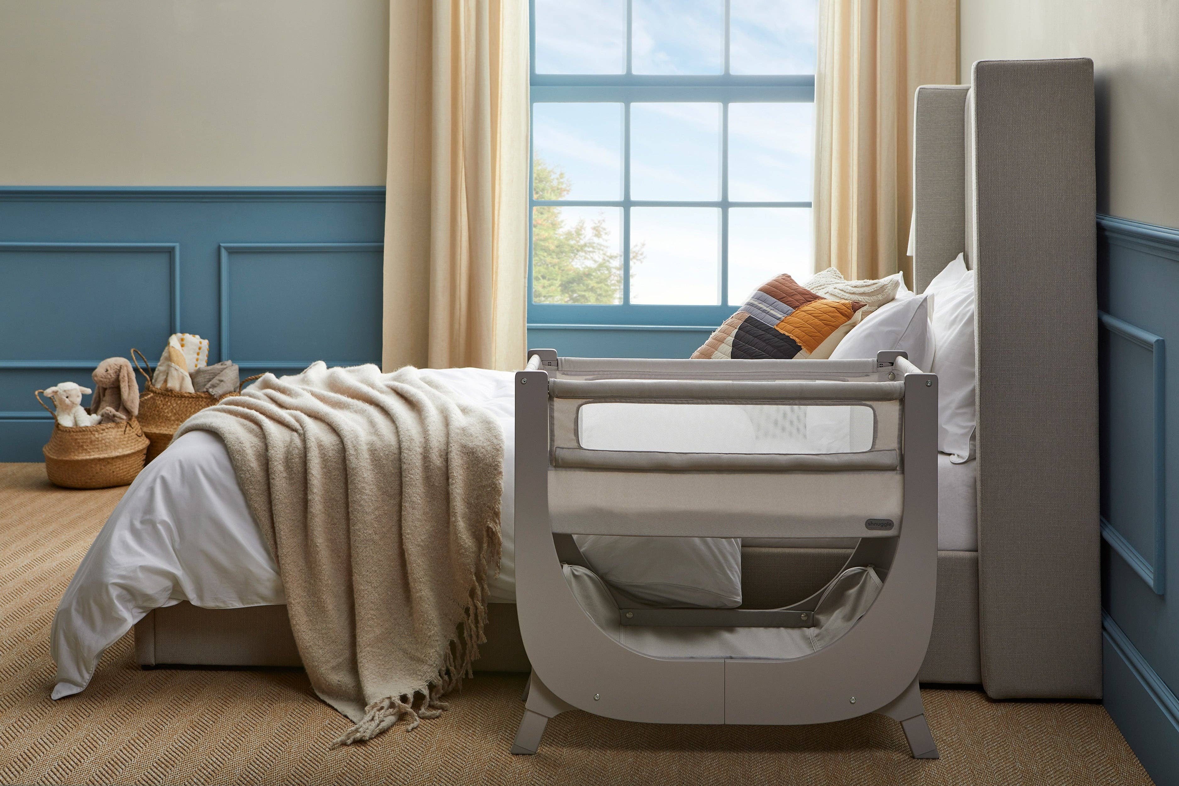 Nattou & Shnuggle by M4A - Vente Lit – enfant et bébé - Berceau de Chevet Shnuggle Air Lite | Berceau pour Nourrisson | Lit Bébé Réglable en Hauteur avec Matelas13
