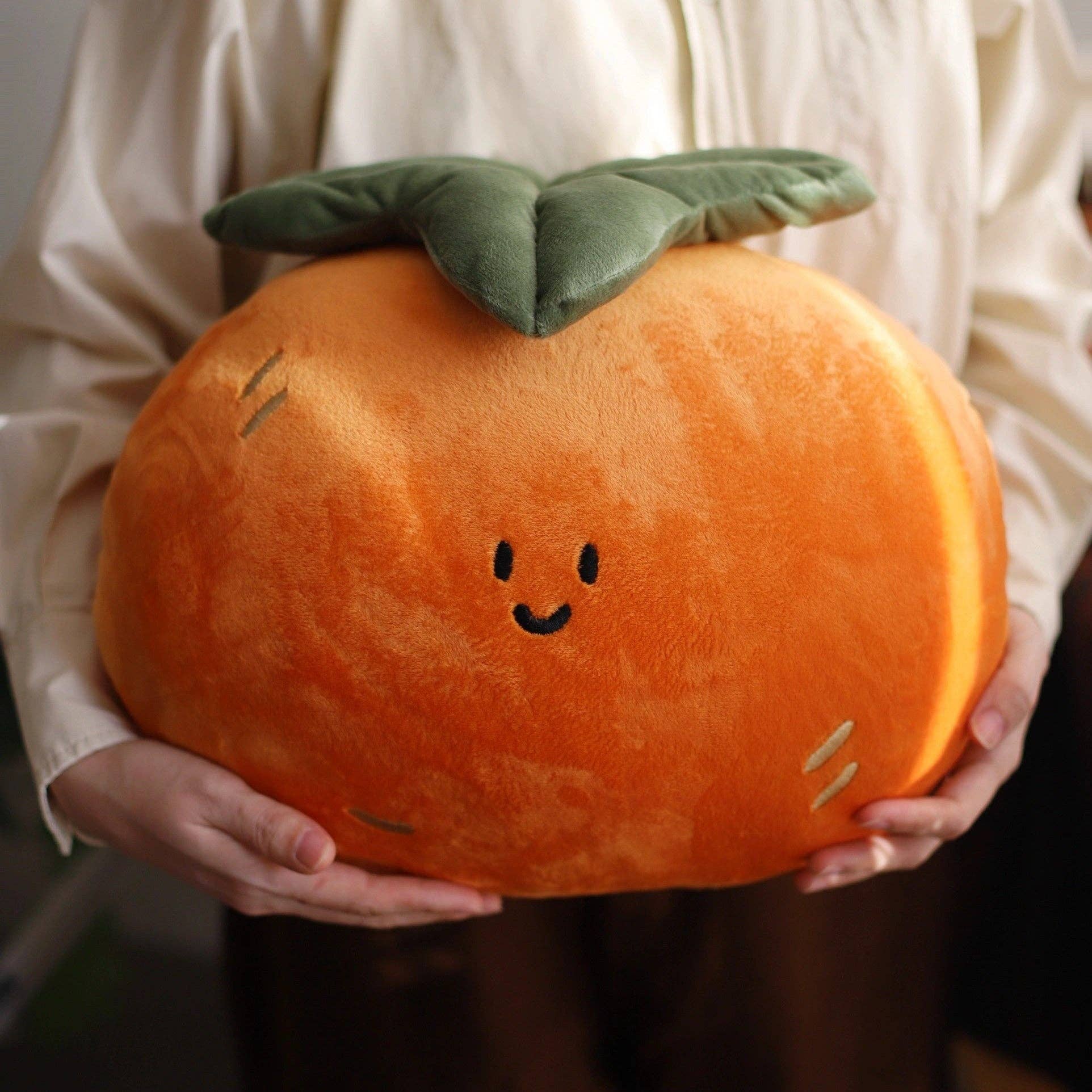 Hello Claws Limited - Vente Coussin décoratif - Coussin peluche arachide et kaki Daily White1