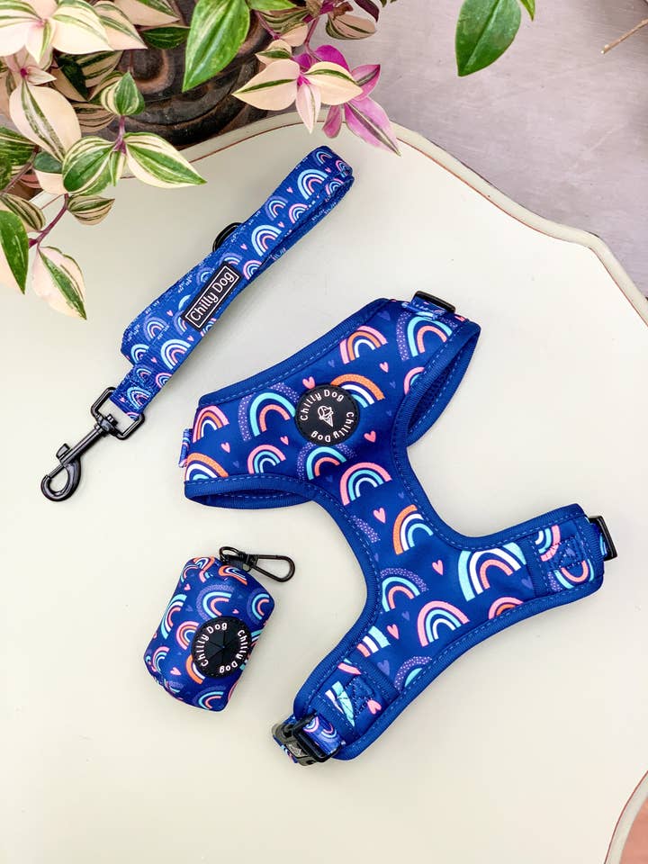 Blue Over The Rainbow Puppy Dog Poo Bag Holder for wholesale by Chilly Dog