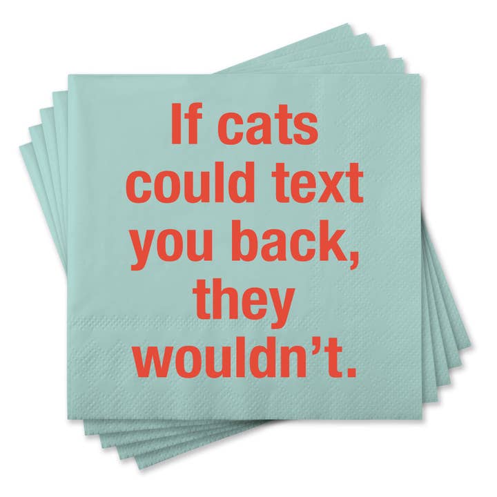 Funny Cocktail Napkins - If cats could text for wholesale by Chris’s Stuff Inc.