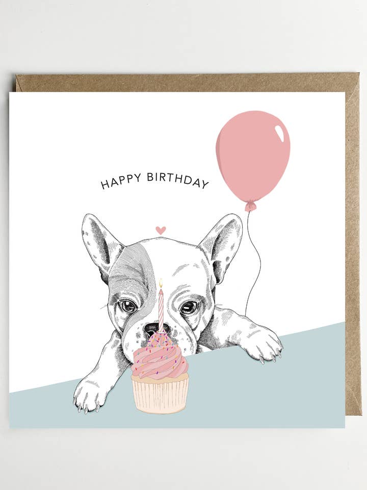 Cake and Balloon Birthday for wholesale by Dotty Dog Art
